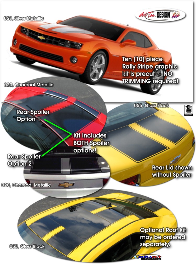 Chevrolet Camaro Rally Stripe Graphic Kit 3 - Factory Style